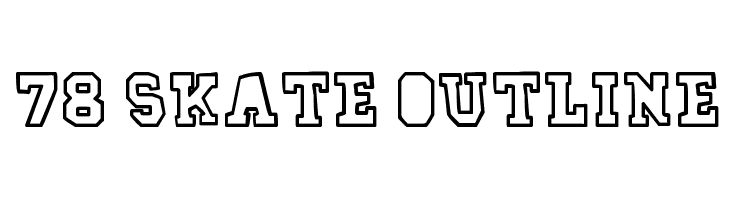 78 skate outline Free Fonts Download