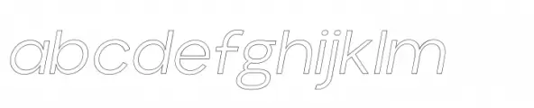 Aloevera sans Outline Light Italic