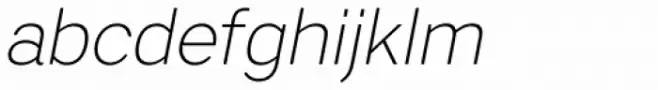 Artico Soft Extra Light Italic