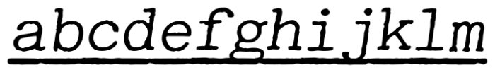 Automatic Typewriter Underline Oblique