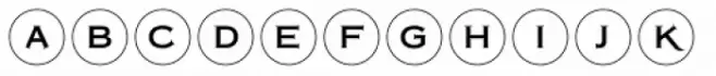 Bullet Numbers Copperplate Pos