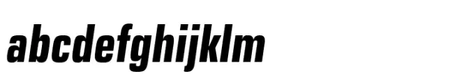 Eurostile Next Paneuropean Condensed Bold Italic