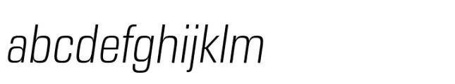 Eurostile Next Paneuropean Narrow Light Italic