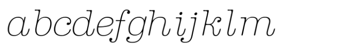 ITC American Typewriter Hellenic Std Light Italic