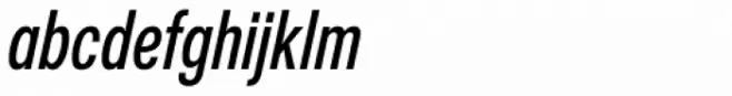 Nuber Next Bold Compressed Italic