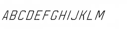 Outline 99 Block Print Inner Regular Italic