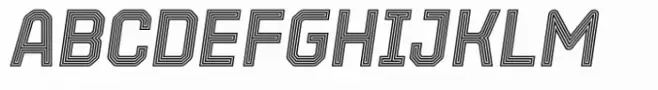 Parco Double Outline Inline Italic
