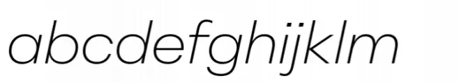 Peridot Latin Wide ExtraLight Italic