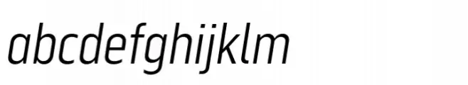 Serca Condensed Light Italic