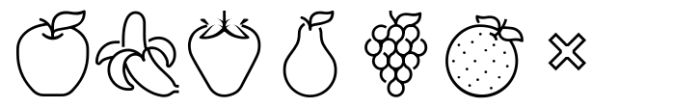 Square Line Icons Food Greens 2