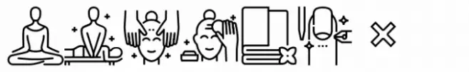 Square Line Icons Service Beau