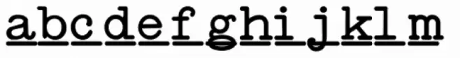 Standard Typewriter Underscore