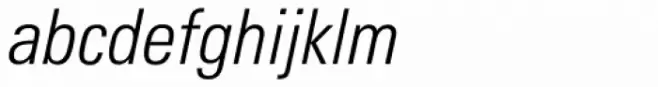 Univers Pro Light Condensed Oblique