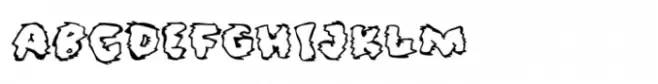 Wild Fat Font Outline Distorted