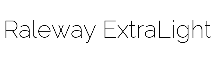 Raleway extralight font free download