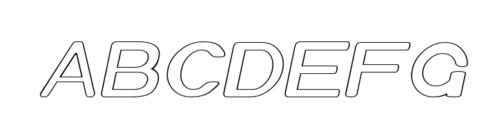 Xero Hollow Italic  Free Fonts Download
