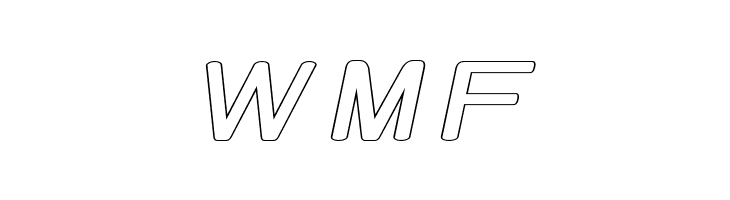 Xero Hollow Italic  Free Fonts Download