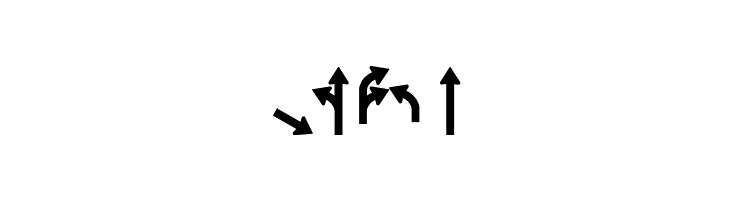Roadgeek 2005 Arrows 1  Free Fonts Download
