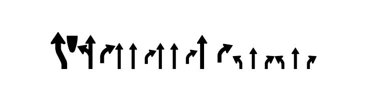 Roadgeek 2005 Arrows 1  Free Fonts Download