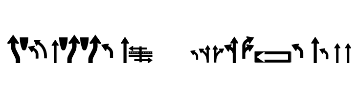 Roadgeek 2005 Arrows 1  Free Fonts Download