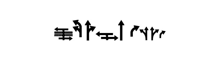 Roadgeek 2005 Arrows 1  Free Fonts Download