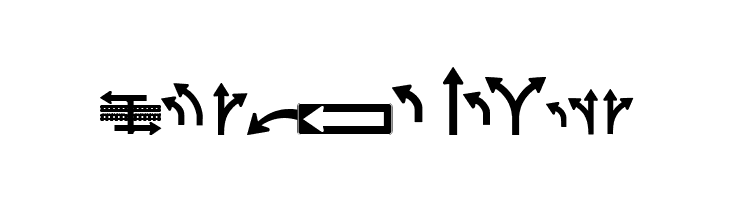 Roadgeek 2005 Arrows 1  Free Fonts Download