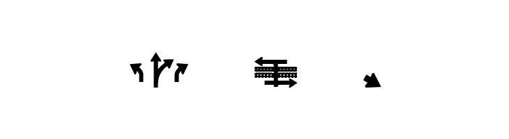 Roadgeek 2005 Arrows 1  Free Fonts Download