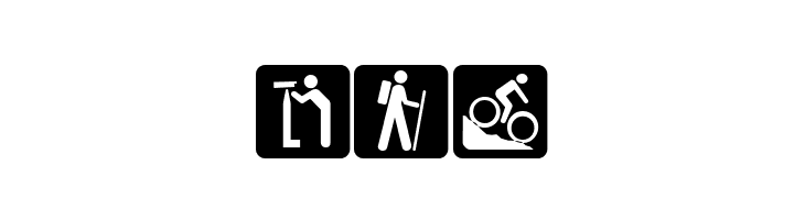 DNR Recreation Symbols  Free Fonts Download