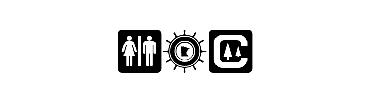 DNR Recreation Symbols  Free Fonts Download