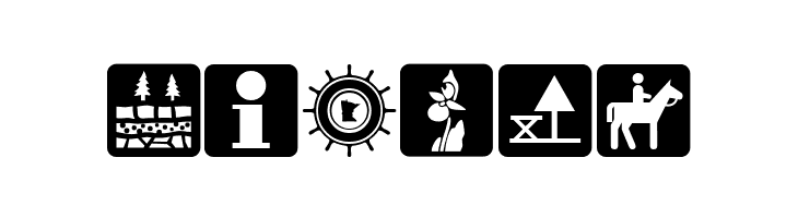 DNR Recreation Symbols  Free Fonts Download