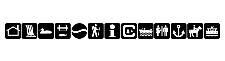 DNR Recreation Symbols  Free Fonts Download