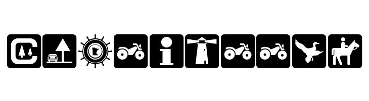 DNR Recreation Symbols  Free Fonts Download