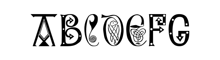 Anglo-Saxon, 8th c.  Free Fonts Download