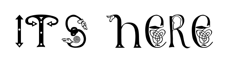 Anglo-Saxon, 8th c.  Free Fonts Download