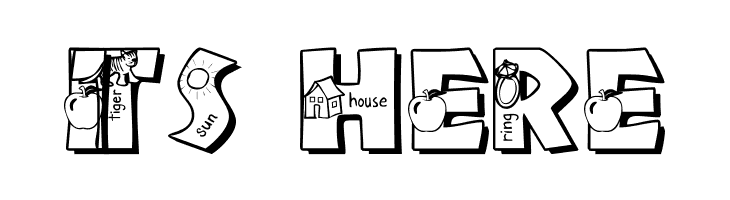 101! Alpha Pikture 'Bet  Free Fonts Download