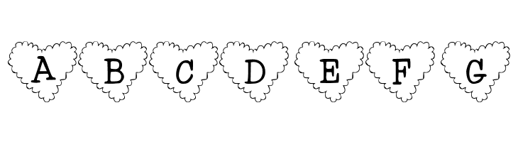 101! Cloudy HeartZ  Free Fonts Download