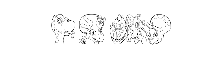 101! Color Fill  DinoZ  Free Fonts Download