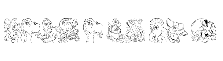 101! Color Fill  DinoZ  Free Fonts Download