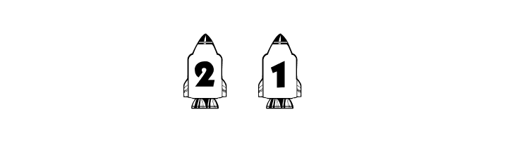 101! Countdown ta Blast Off!  Free Fonts Download