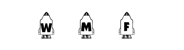 101! Countdown ta Blast Off!  Free Fonts Download