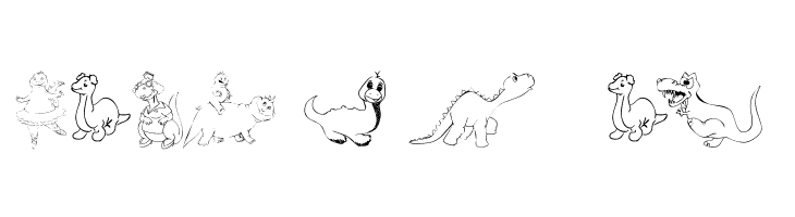 101! Cute DinoZ  Free Fonts Download