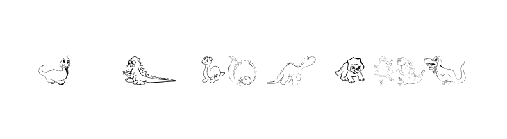101! Cute DinoZ  Free Fonts Download