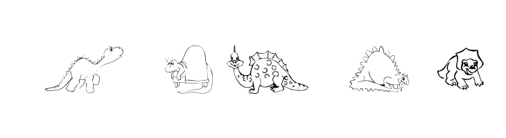 101! Cute DinoZ  Free Fonts Download