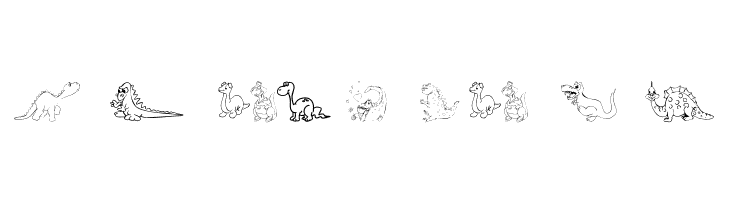 101! Cute DinoZ  Free Fonts Download