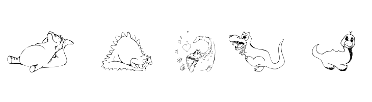 101! Cute DinoZ  Free Fonts Download