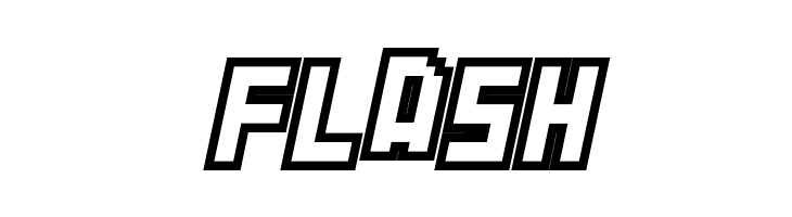 Botsmatic Outline Italic  Free Fonts Download