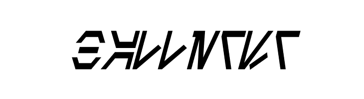 Aurebesh Condensed Bold Italic  Free Fonts Download