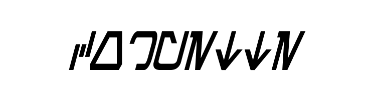 Aurebesh Condensed Bold Italic  Free Fonts Download