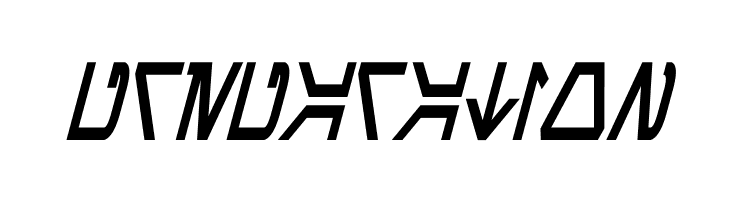 Aurebesh Condensed Bold Italic  Free Fonts Download