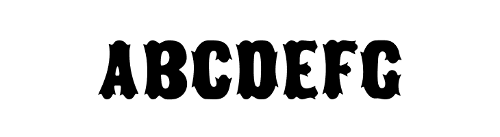 ABCDEFG Tuscan MF Narrow Font